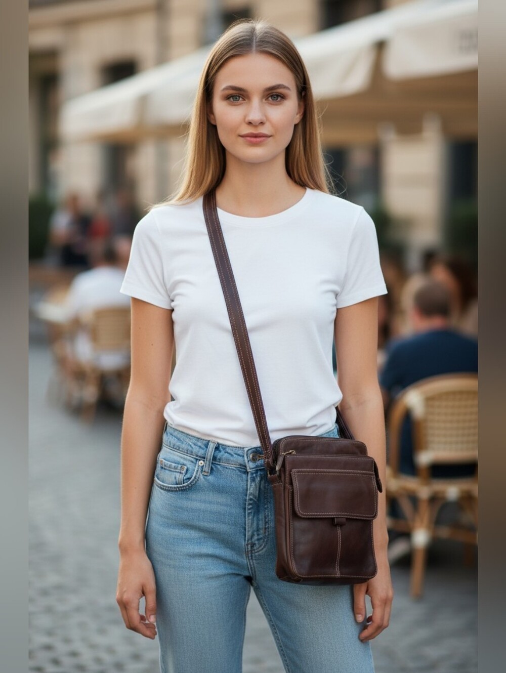 Fossil Women's Crossbody Leather Travel Purse